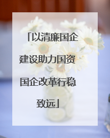 以清廉国企建设助力国资国企改革行稳致远