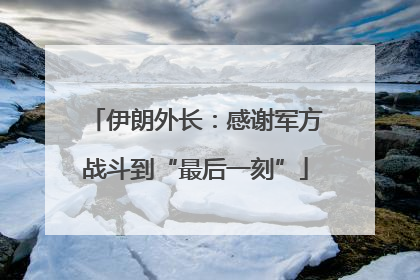 伊朗外长：感谢军方战斗到“最后一刻”