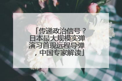传递政治信号？日本最大规模实弹演习首现远程导弹，中国专家解读