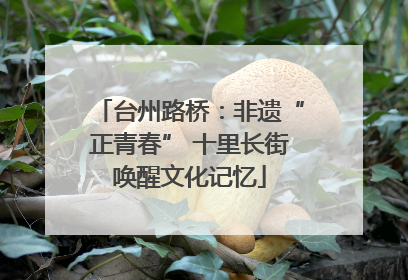 台州路桥：非遗“正青春” 十里长街唤醒文化记忆