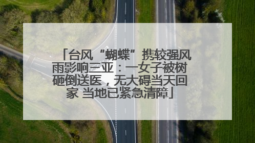 台风“蝴蝶”携较强风雨影响三亚：一女子被树砸倒送医，无大碍当天回家 当地已紧急清障
