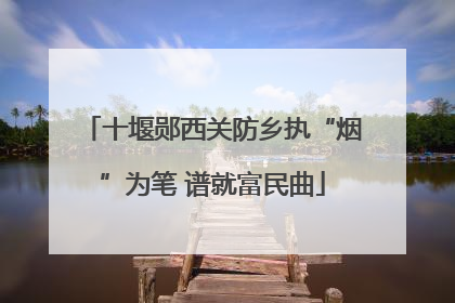 十堰郧西关防乡执“烟”为笔 谱就富民曲