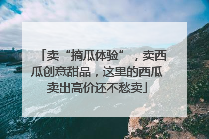 卖“摘瓜体验”，卖西瓜创意甜品，这里的西瓜卖出高价还不愁卖
