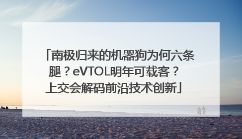 南极归来的机器狗为何六条腿？eVTOL明年可载客？上交会解码前沿技术创新