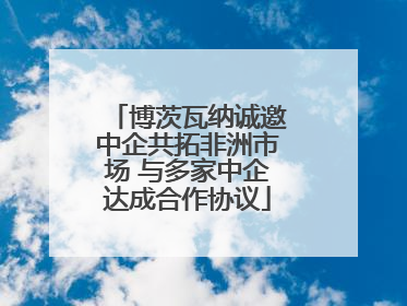 博茨瓦纳诚邀中企共拓非洲市场 与多家中企达成合作协议