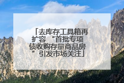 去库存工具箱再扩容 “首批专项债收购存量商品房”引发市场关注