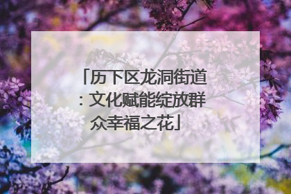 历下区龙洞街道：文化赋能绽放群众幸福之花