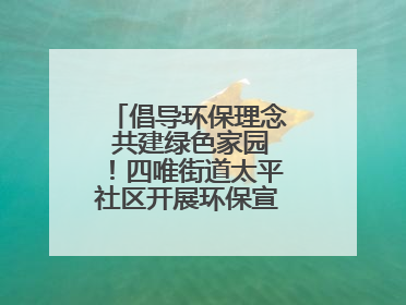 倡导环保理念 共建绿色家园！四唯街道太平社区开展环保宣传进社区活动