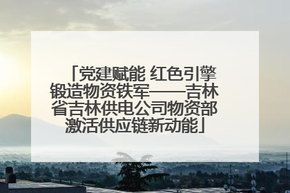 党建赋能 红色引擎锻造物资铁军——吉林省吉林供电公司物资部激活供应链新动能
