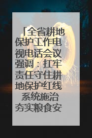 全省耕地保护工作电视电话会议强调：扛牢责任守住耕地保护红线 系统施治夯实粮食安全根基 王宁作出批示 王予波出席并讲话