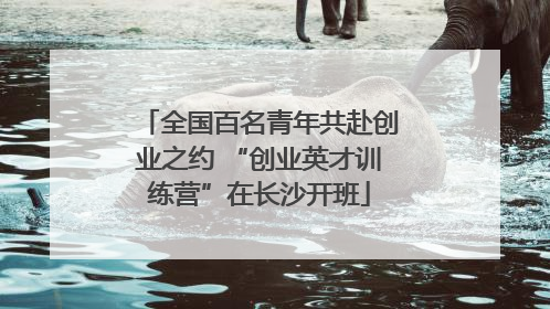 全国百名青年共赴创业之约 “创业英才训练营”在长沙开班