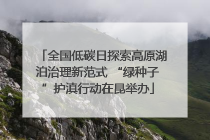 全国低碳日探索高原湖泊治理新范式 “绿种子”护滇行动在昆举办