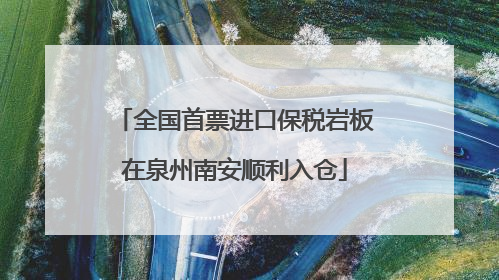 全国首票进口保税岩板在泉州南安顺利入仓