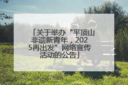 关于举办“平顶山非遗新青年，2025再出发”网络宣传活动的公告