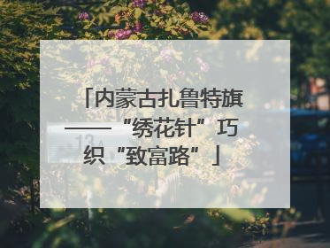 内蒙古扎鲁特旗——“绣花针”巧织“致富路”