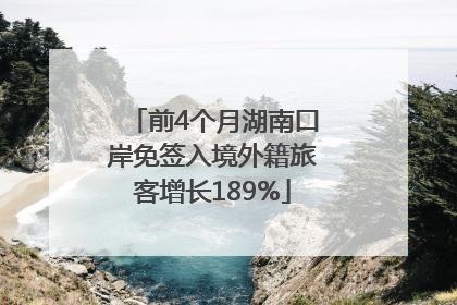 前4个月湖南口岸免签入境外籍旅客增长189%