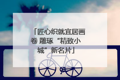 匠心织就宜居画卷 雕琢“精致小城”新名片