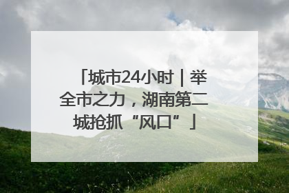 城市24小时｜举全市之力，湖南第二城抢抓“风口”