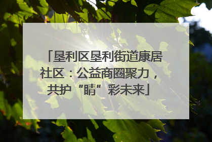 垦利区垦利街道康居社区：公益商圈聚力，共护“睛”彩未来