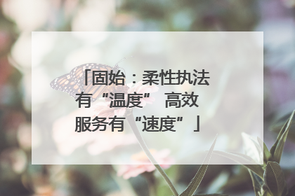固始：柔性执法有“温度” 高效服务有“速度”