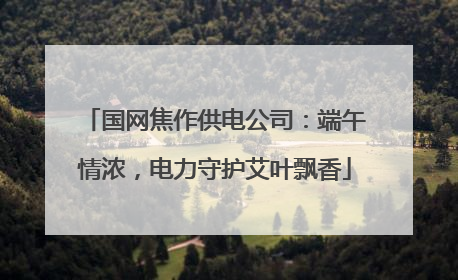 国网焦作供电公司：端午情浓，电力守护艾叶飘香