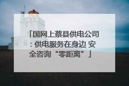 国网上蔡县供电公司：供电服务在身边 安全咨询“零距离”