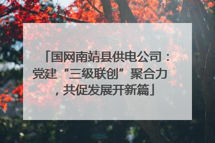 国网南靖县供电公司：党建“三级联创”聚合力，共促发展开新篇