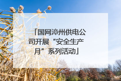 国网漳州供电公司开展“安全生产月”系列活动