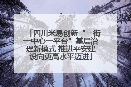 四川米易创新“一街一中心一平台”基层治理新模式 推进平安建设向更高水平迈进