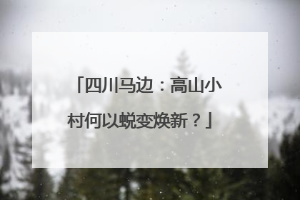 四川马边：高山小村何以蜕变焕新？