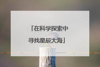 在科学探索中寻找星辰大海