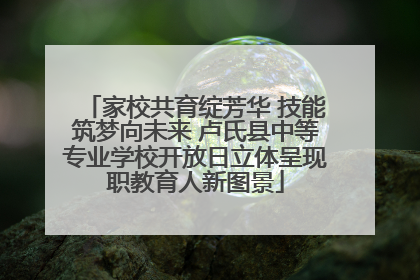 家校共育绽芳华 技能筑梦向未来 卢氏县中等专业学校开放日立体呈现职教育人新图景