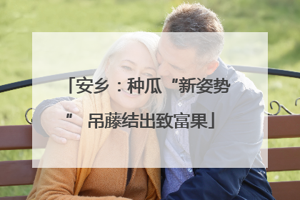 安乡：种瓜“新姿势” 吊藤结出致富果