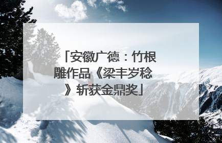 安徽广德：竹根雕作品《梁丰岁稔》斩获金鼎奖
