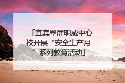 宜宾翠屏明威中心校开展“安全生产月”系列教育活动