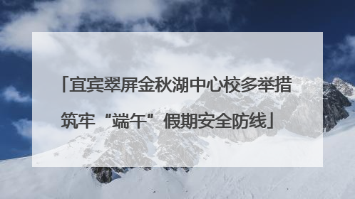 宜宾翠屏金秋湖中心校多举措筑牢“端午”假期安全防线