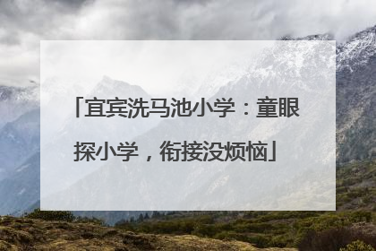 宜宾洗马池小学：童眼探小学，衔接没烦恼