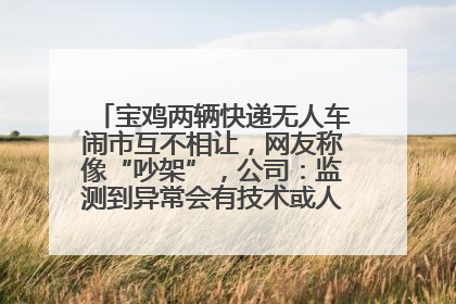 宝鸡两辆快递无人车闹市互不相让，网友称像“吵架”，公司：监测到异常会有技术或人为干预处置