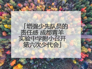 增强少先队员的责任感 成都青羊实验中学附小召开第六次少代会