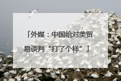 外媒：中国给对美贸易谈判“打了个样”