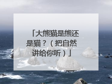 大熊猫是熊还是猫？（把自然讲给你听）