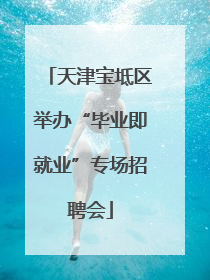 天津宝坻区举办“毕业即就业”专场招聘会