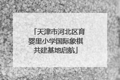 天津市河北区育婴里小学国际象棋共建基地启航