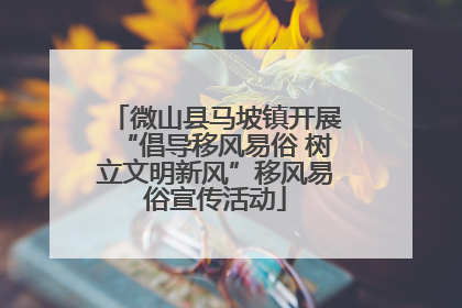 微山县马坡镇开展“倡导移风易俗 树立文明新风”移风易俗宣传活动