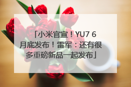 小米官宣！YU7 6月底发布！雷军：还有很多重磅新品一起发布