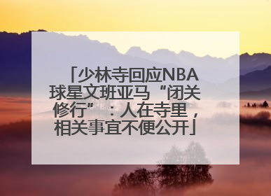 少林寺回应NBA球星文班亚马“闭关修行”：人在寺里，相关事宜不便公开