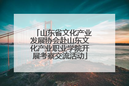 山东省文化产业发展协会赴山东文化产业职业学院开展考察交流活动