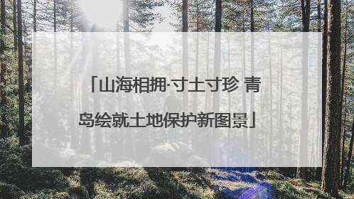山海相拥·寸土寸珍 青岛绘就土地保护新图景
