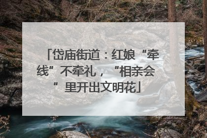 岱庙街道：红娘“牵线”不牵礼，“相亲会”里开出文明花