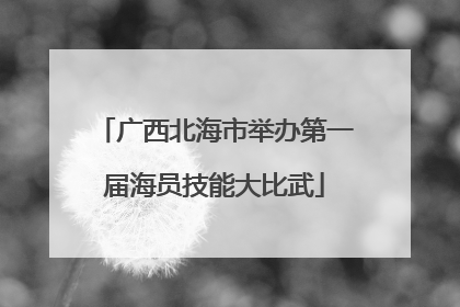 广西北海市举办第一届海员技能大比武